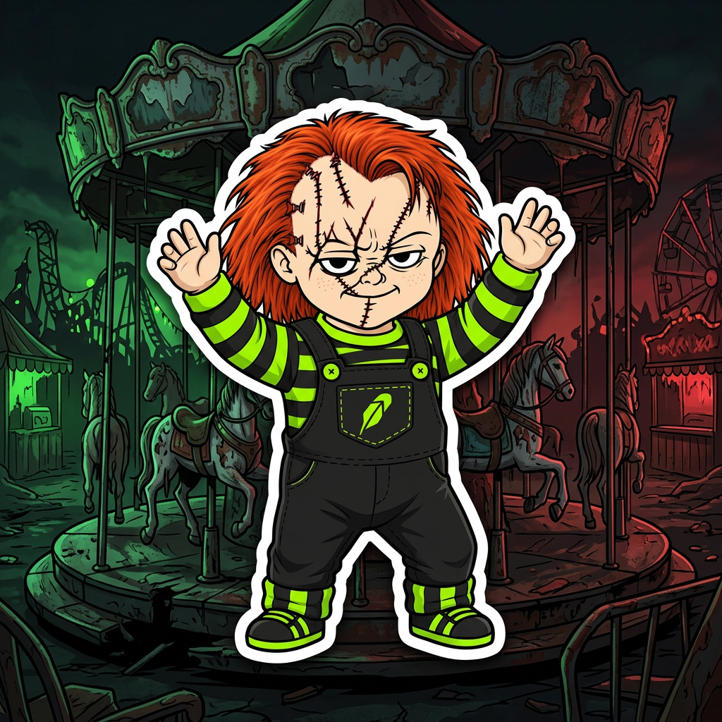 $CHUCKY meme 11: Dancing at a carnival that closed years ago.