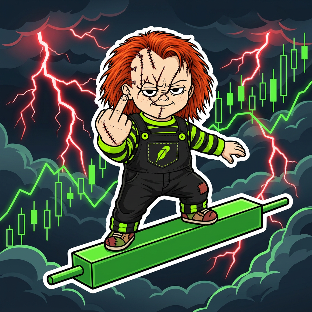 $CHUCKY meme 17: Surfing the giant candle.